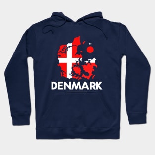 Denmark Unleashed - Red, White, and Bold All Over Hoodie